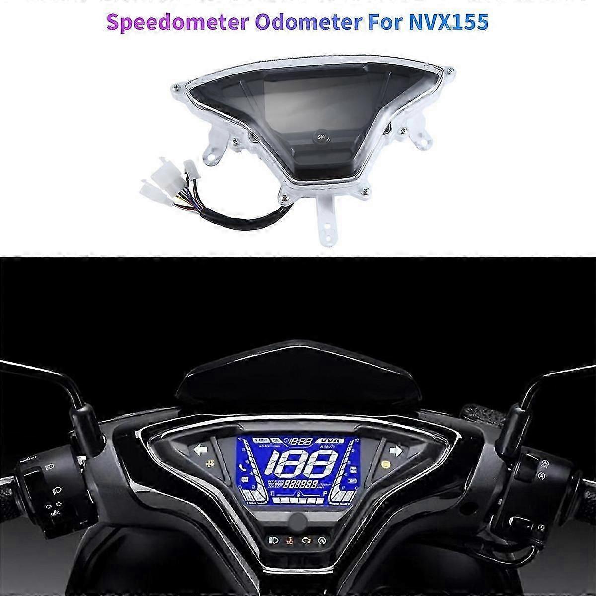1PC Motorcycle Digital Speedometer Odometer Black for NVX155