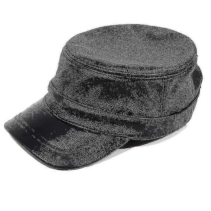 Kuhmützen-Herren flache Mütze Jagd Echtes Rindsleder Driver Cap Newsboy Hut Echtes Leder 2 Farben