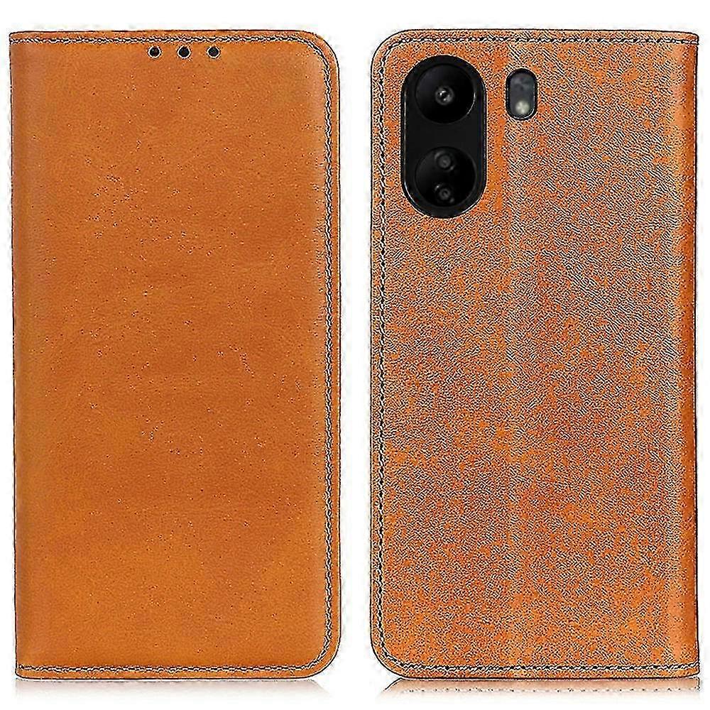 Xiaomi Redmi 13C Protective Cover - Genuine Leather with Secure Magnetic Lock