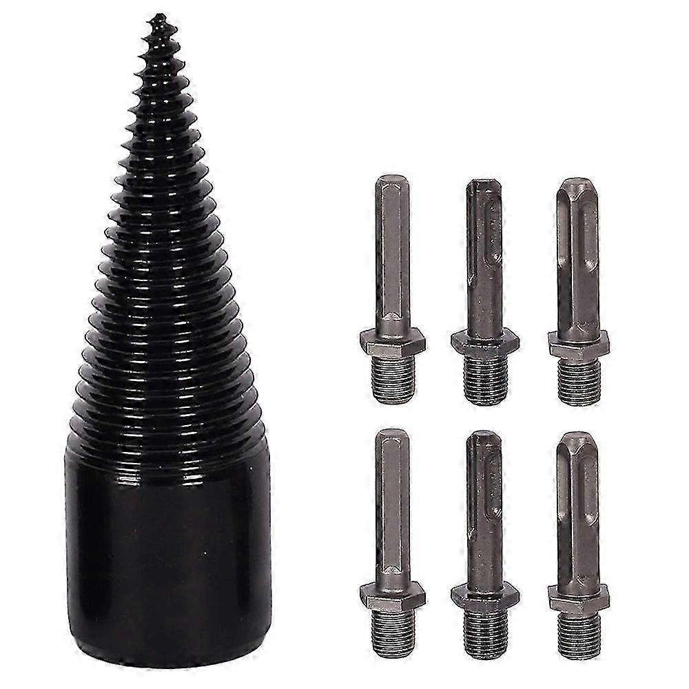 Vedkløyver Ved Drill-Bit Kindling Log Splitter Elektriske splitting Drills 32mm Skrue Removab