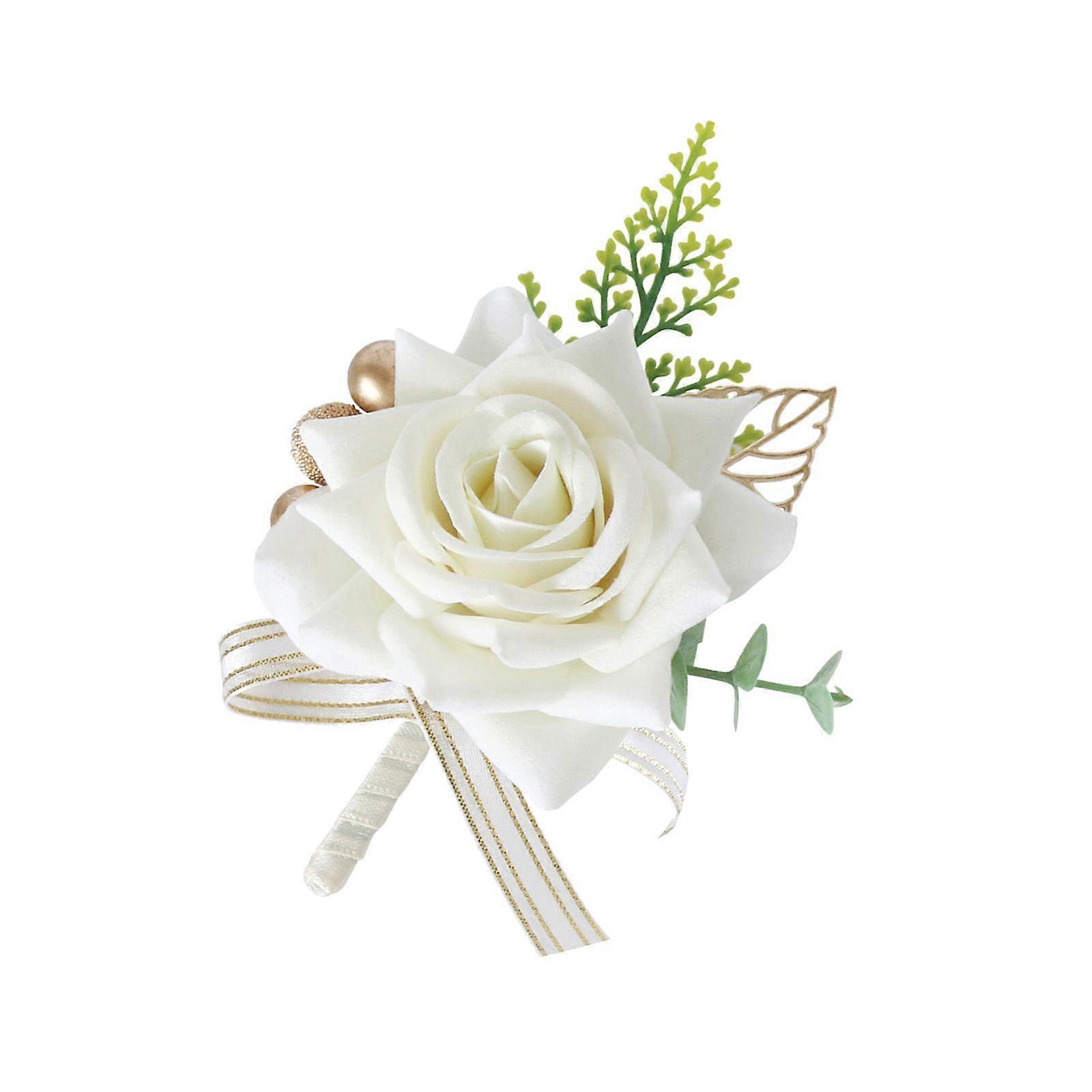 ducha cinta hecha a mano pulsera de flor de rosa ramillete