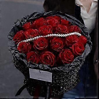 Húrgyöngyök Lánc díszítések 10 mm-es műanyag gyöngyláncok dísz 1 tekercs 2 méter műgyöngyök kézművességhez füzér menyasszony csokrok esküvő parti Chris