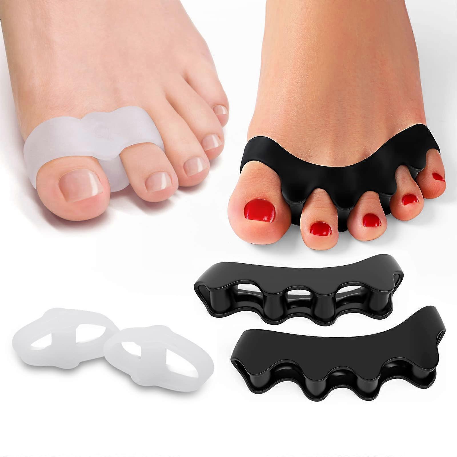 Bunion Treatment Bundle 12 Toe Separators with 2 Loops and 12 Toe Straightener Relieves Pain