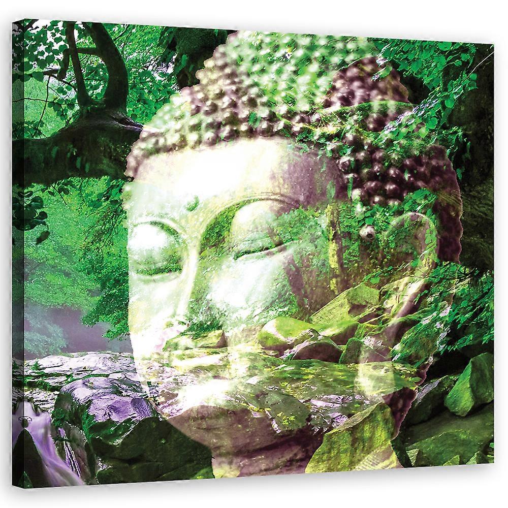 Impression sur toile, Religieux - Vert - 30x30