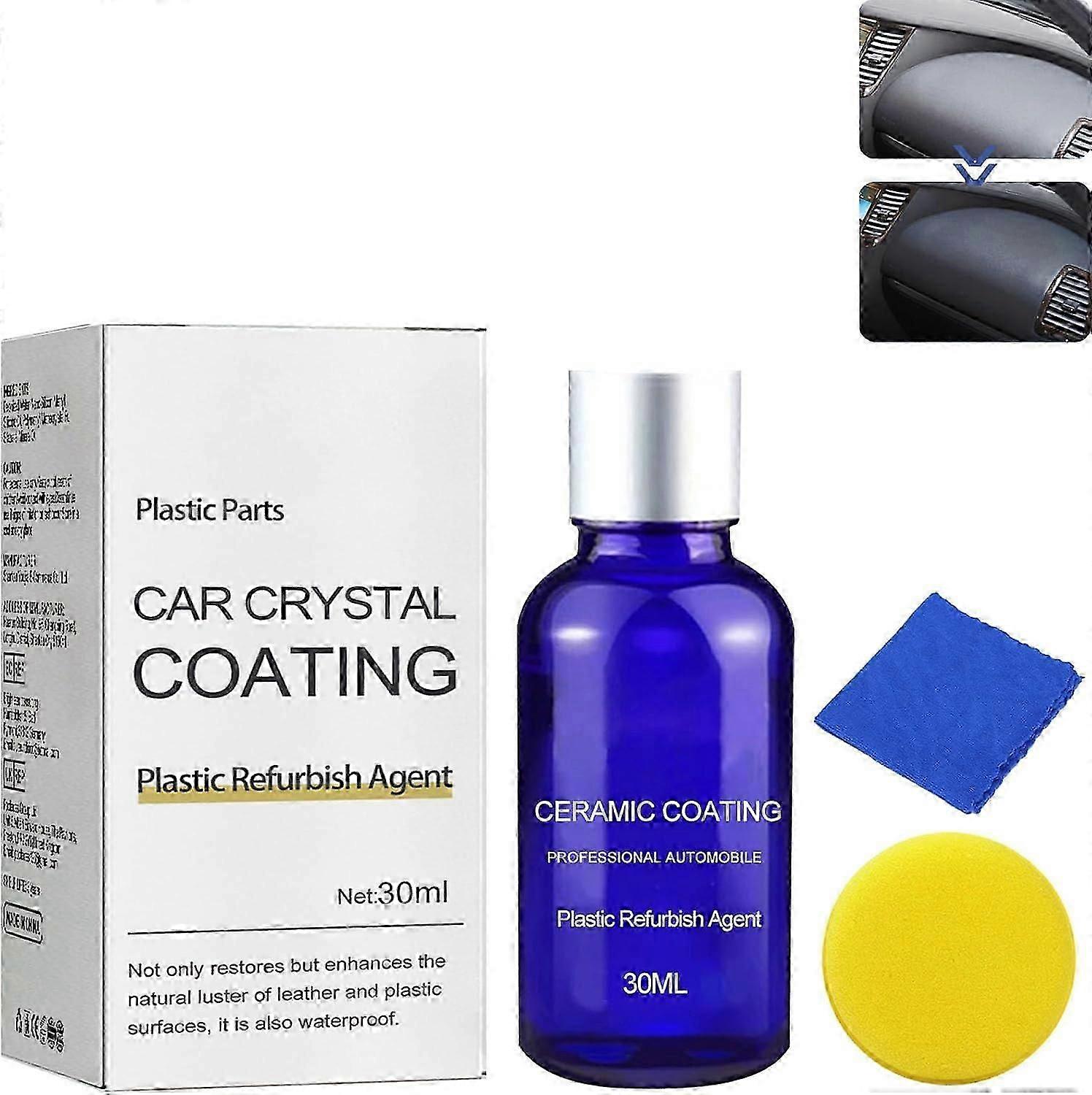 Plastic Parts Refurbish Agent, Car Plastic Renovation Coating,Plastic Coating Trim Restore for Car Plastic Parts 30ml