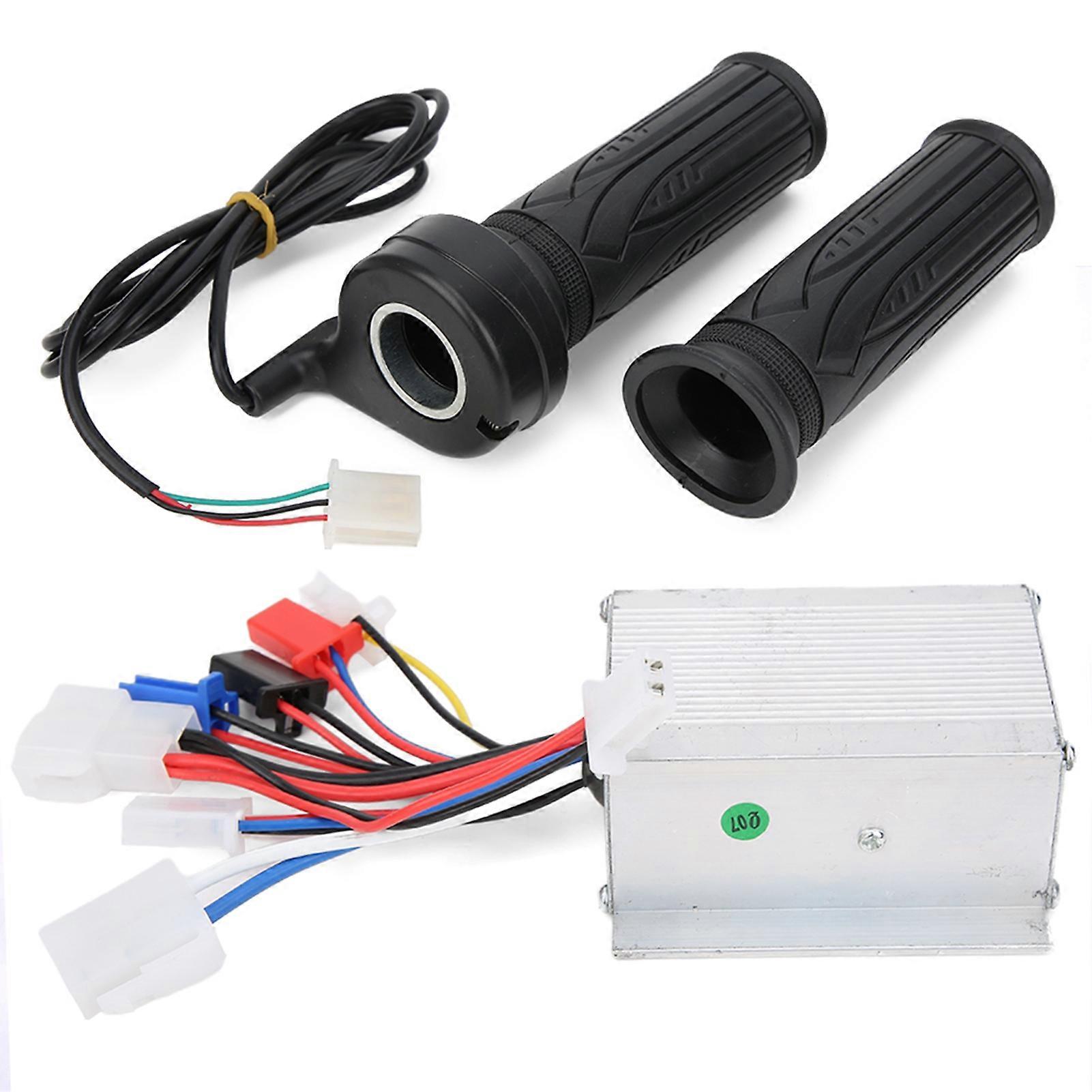 24V 250W Brush Controller Extended Cable Thumb Throttle Grip Electric Bicycle Handlebar