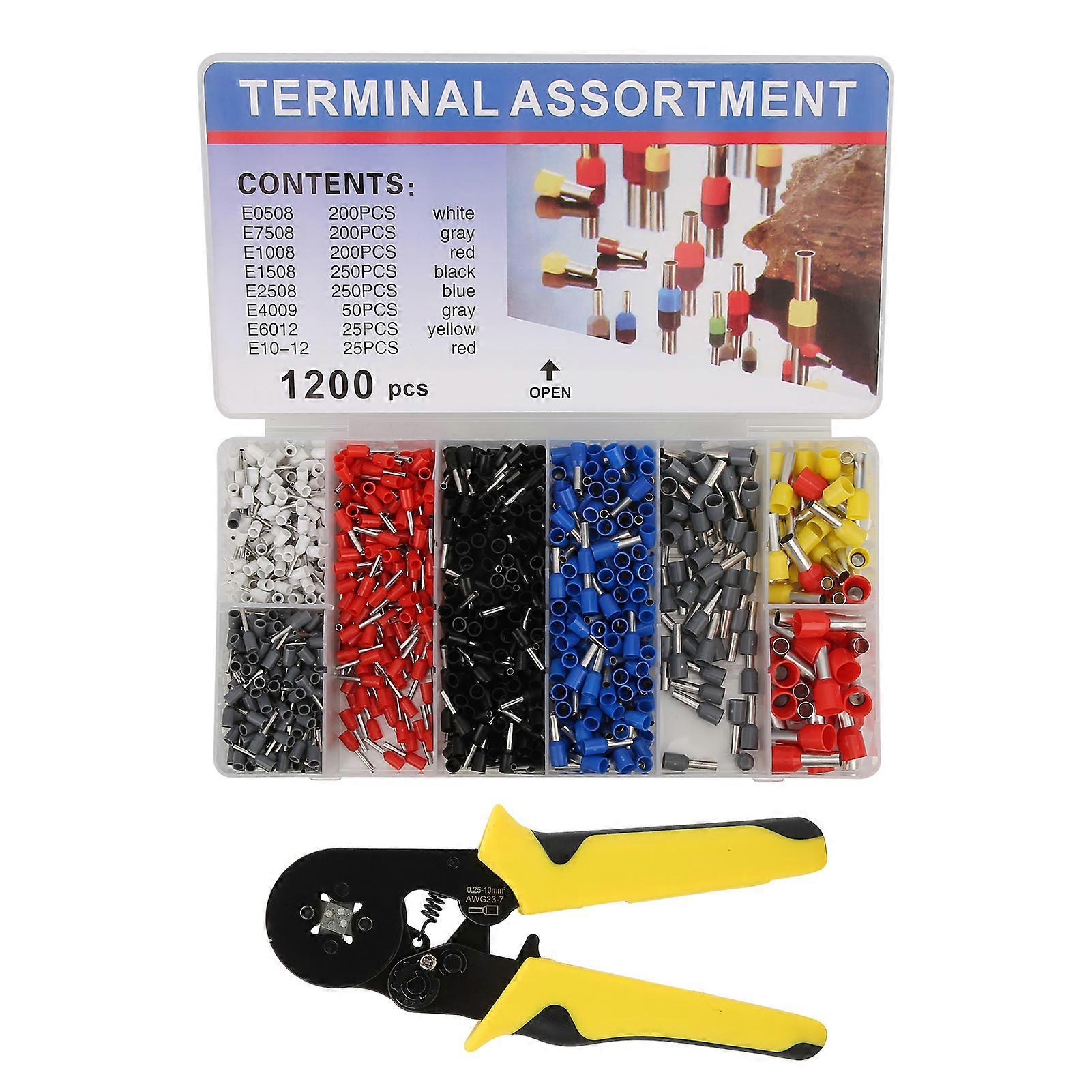 Crimper Plier Tool Set Ferrules Crimping Kit Adjustable Industrial Electronic Tools