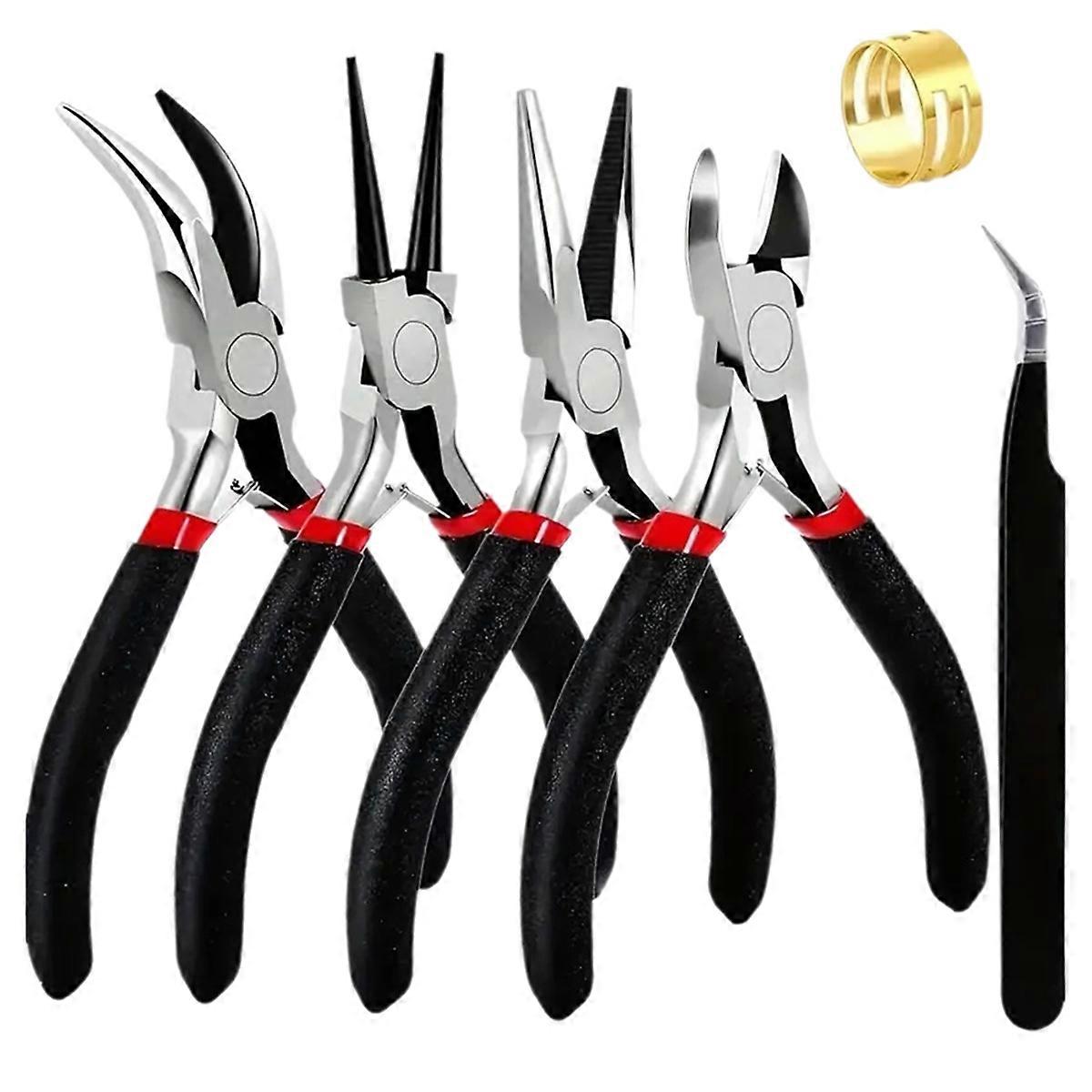 5 Pack Jewelry Pliers Set, Jewelry Making Tools Black