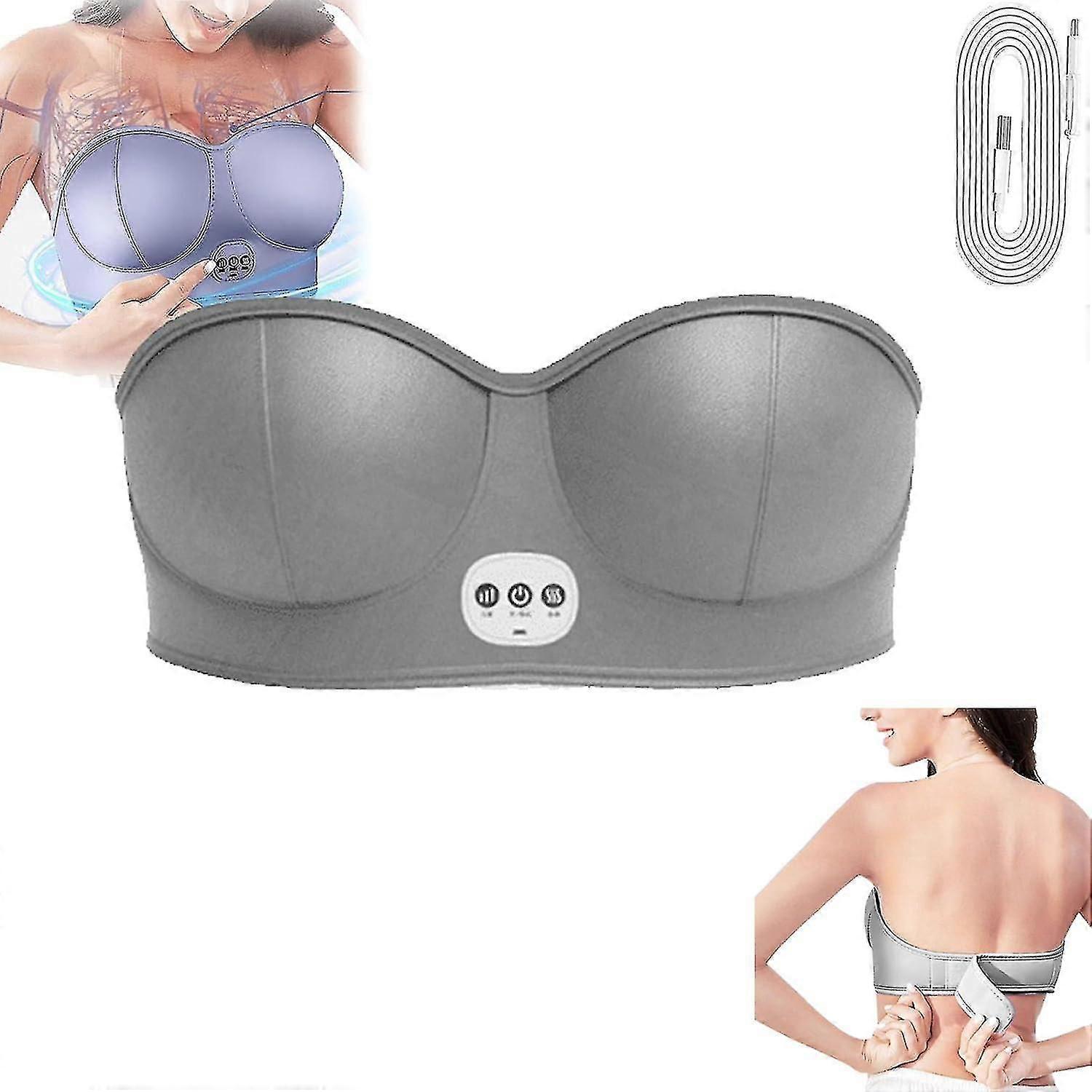 مدلك تمثال نصفي كهربائي ، حمالة صدر مدلك محسن رفع تمثال نصفي ، 4 وضع الاهتزاز ذكي تكبير الثدي محفز ، مضاد للترهل