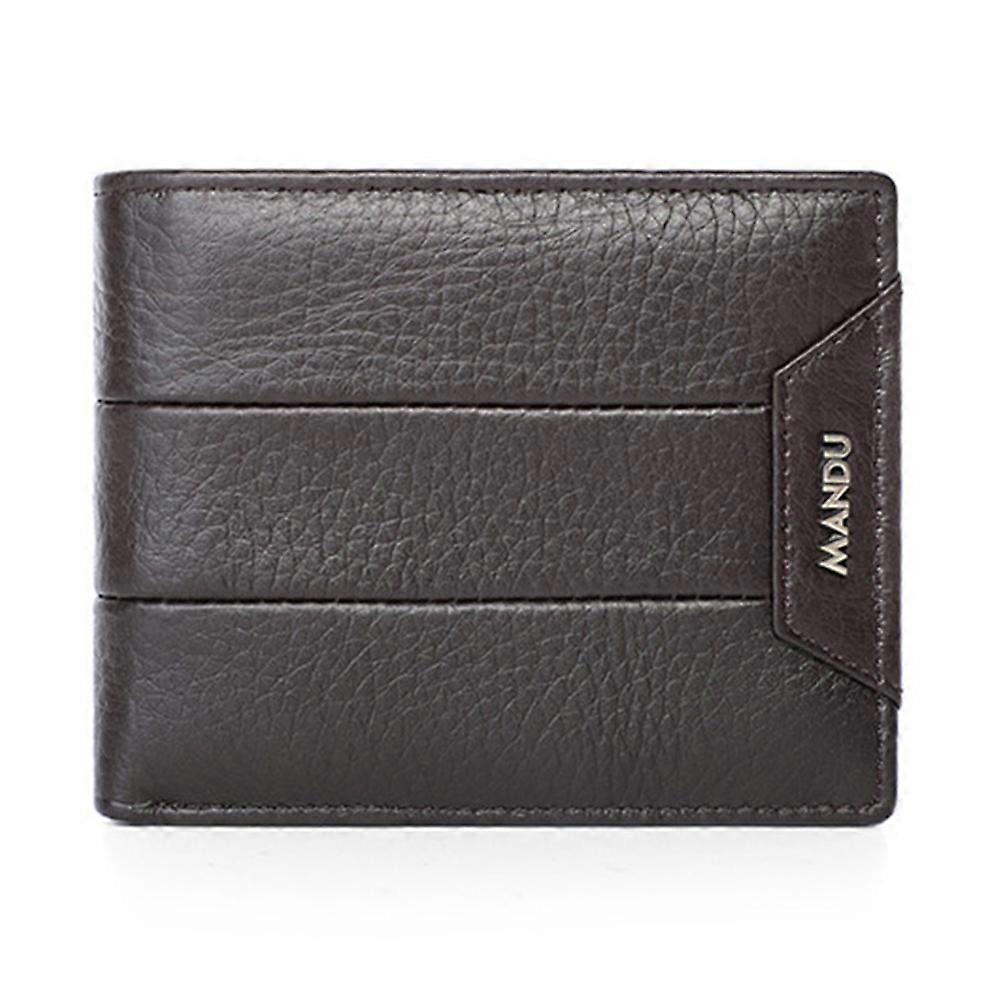 MANDU Mens Wallet Short Bifold RFID Blocking Multi Card Slots Large Capacity Slim Wallet