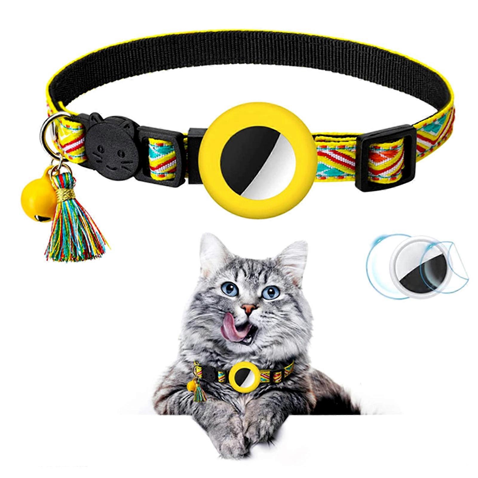 for Cat Collars Quick Release for Cat Collar with Bell Colorful for Tracking 4 Options Kitten Safety for Cat Collar Brea  Yellow