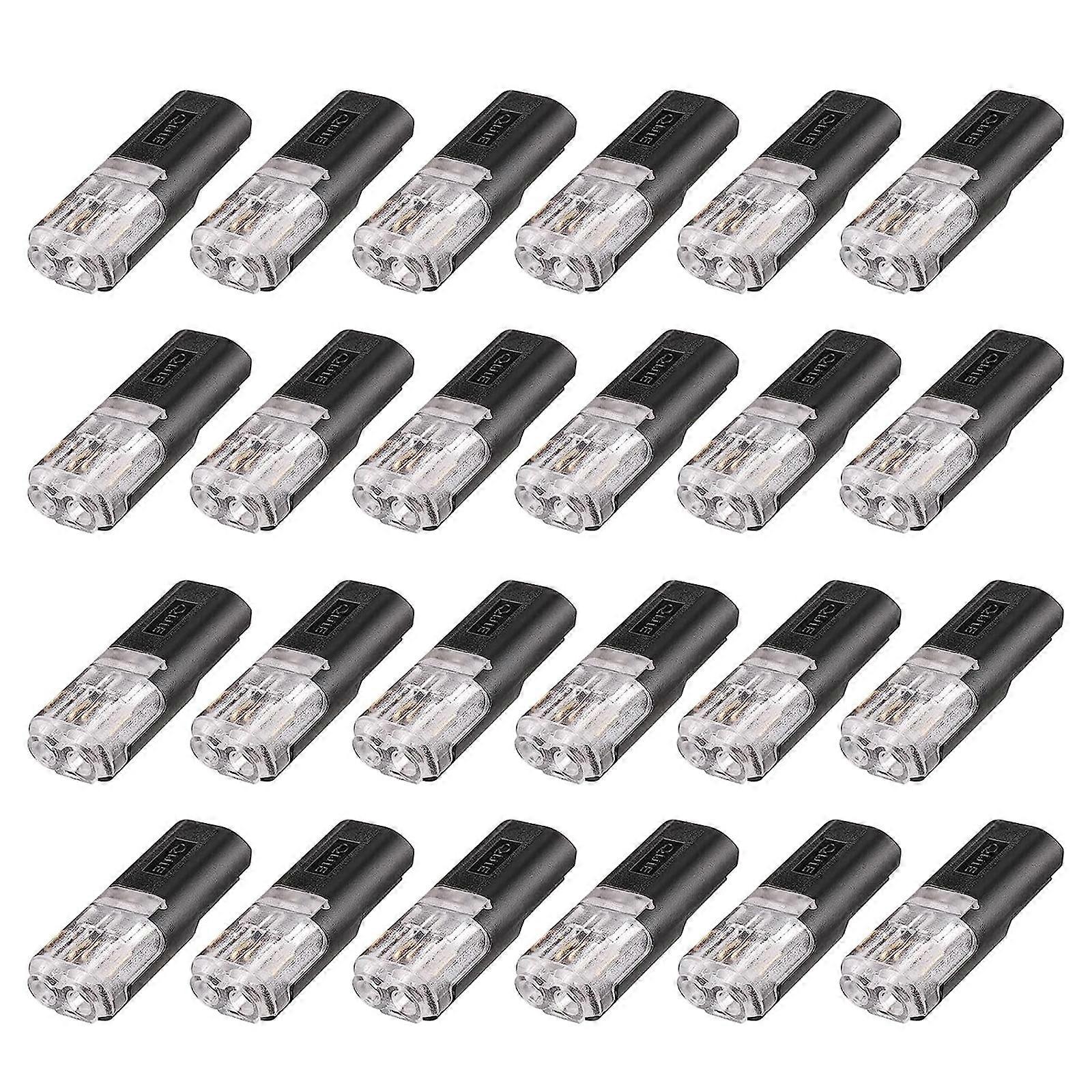 24 Pcs 2-Pin Universal Cable Connector Type-H Wire Cable Plug Connector Solderless Press Terminal Connection Clamp
