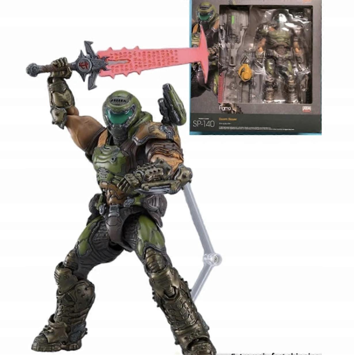Doom Slayer Doom الشكل المتحرك الأبدي 16 سم ، الكثير من الملحقات من Pl