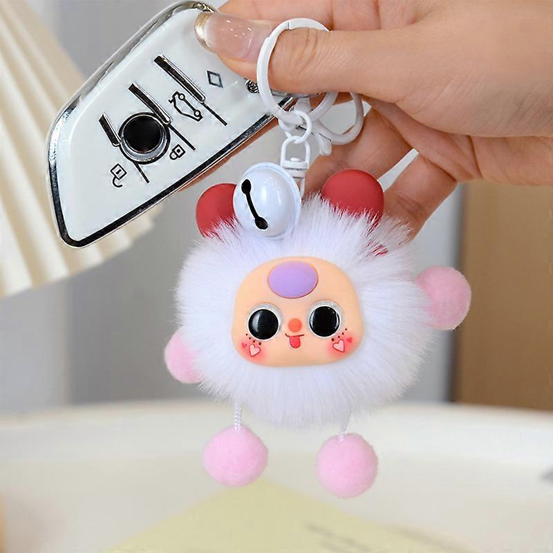 Cute Plush Doll Bag Pendant Cartoon Fluffy Keychain Kawaii Car Keychain Trendy Women's Bag Decoration