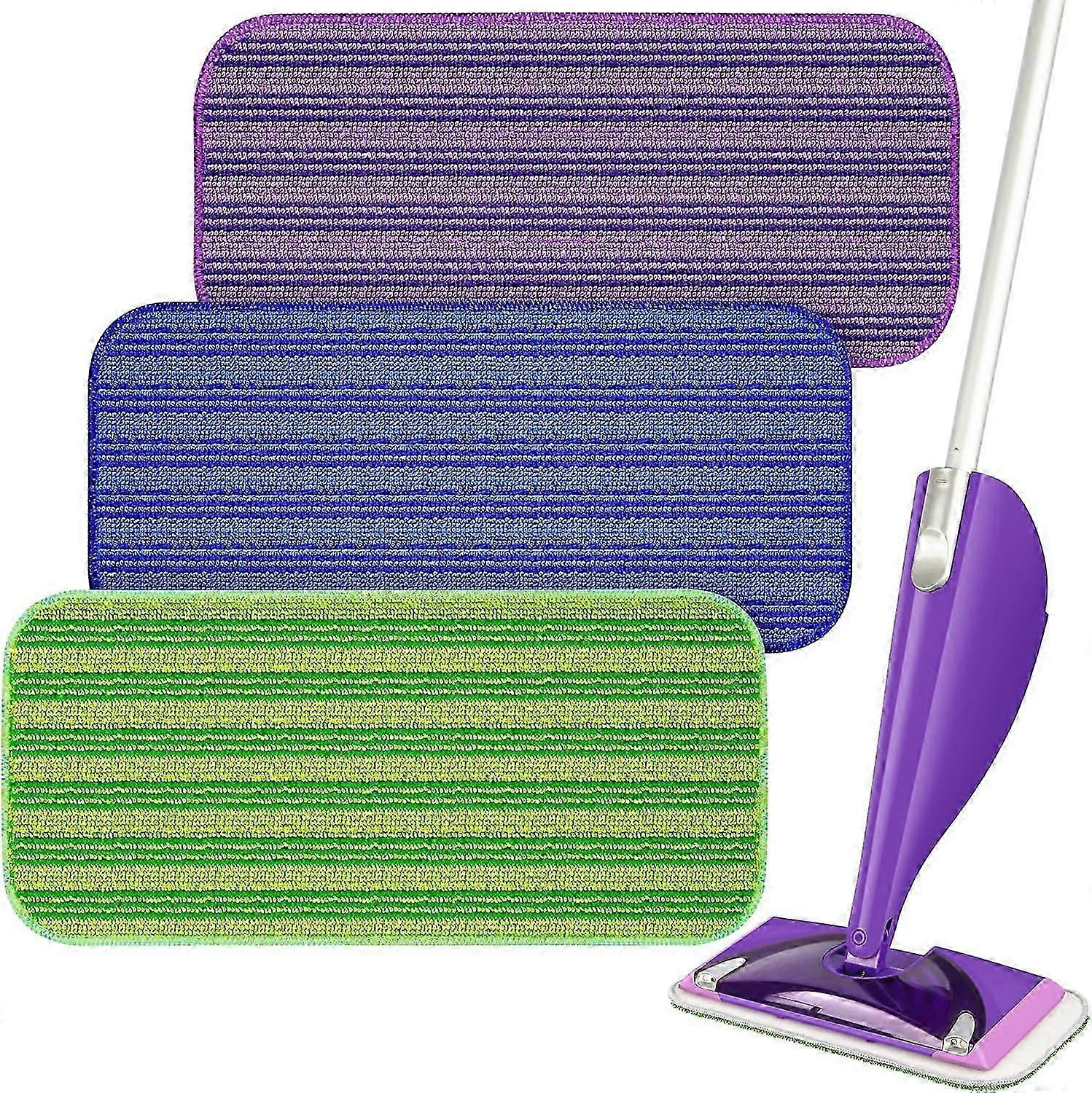 Reusable Mop Pads Compatible Swiffer Wet Jet Mop, Wet Pads Refill Pads Refills Mop Refill Pads Washable Wet Dry Use Mop Replacement Head