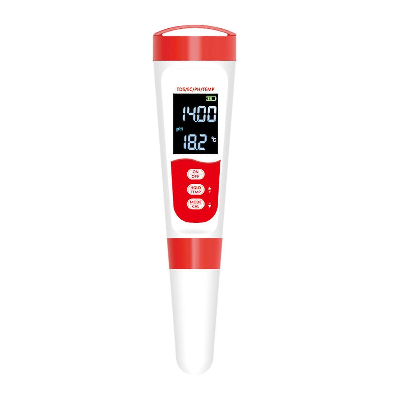 Portable Water Quality Test Meter TDS PH EC Temperature 4 in 1 Set for Hydroponics Aquariums Drinking Water RO System