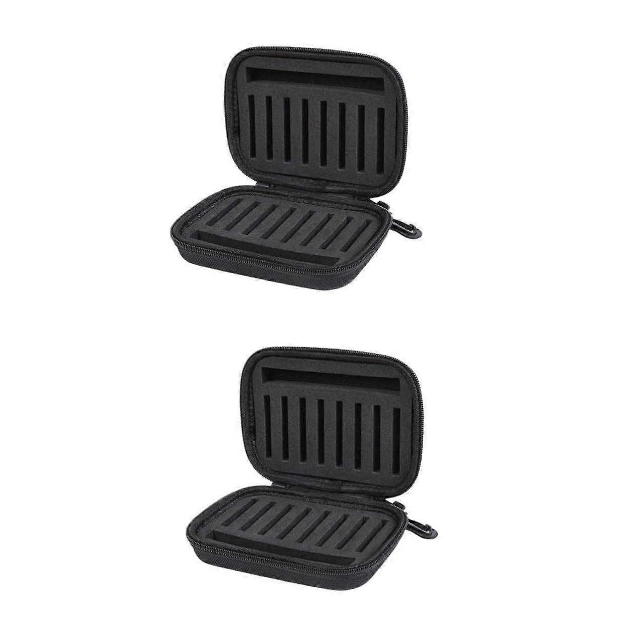 Hook Bag 2 Pack Sequins Fishing Bag With Portable Storage EVA Liner Black Size M