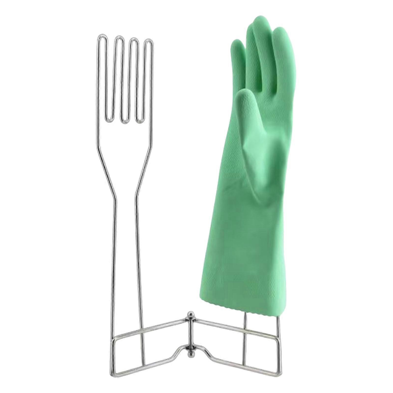 Rustproof Foldable Mitten Drain Rack Sink Storage Organizers For Kitchen Towels Utensils Practical Iron Construction  Silver