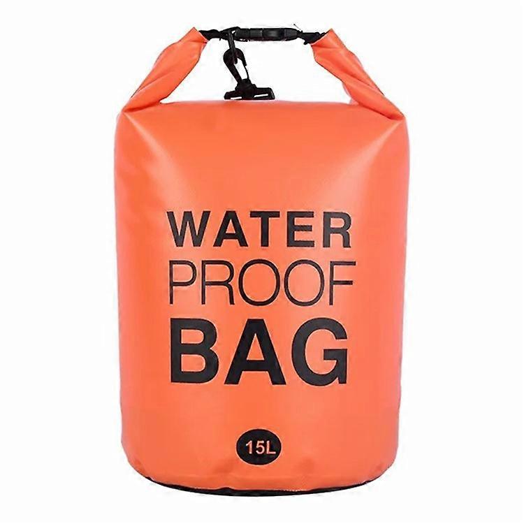 15L Single Shoulder Strap Outdoor Waterproof Dry Bag PVC Portable Storage Sack for Camping Beach Swimming Boating Kayaking