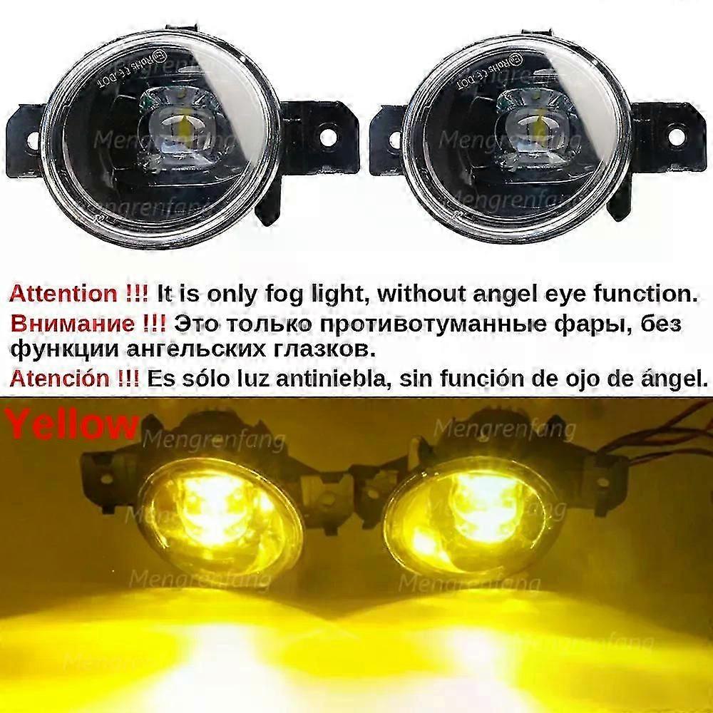 Exquisite 2in1 Design Car Adjustable Led Fog Light With Angel Eye Drl Daytime Running Lamp 30w H11 12v For Renault Symbol 2003-2008
