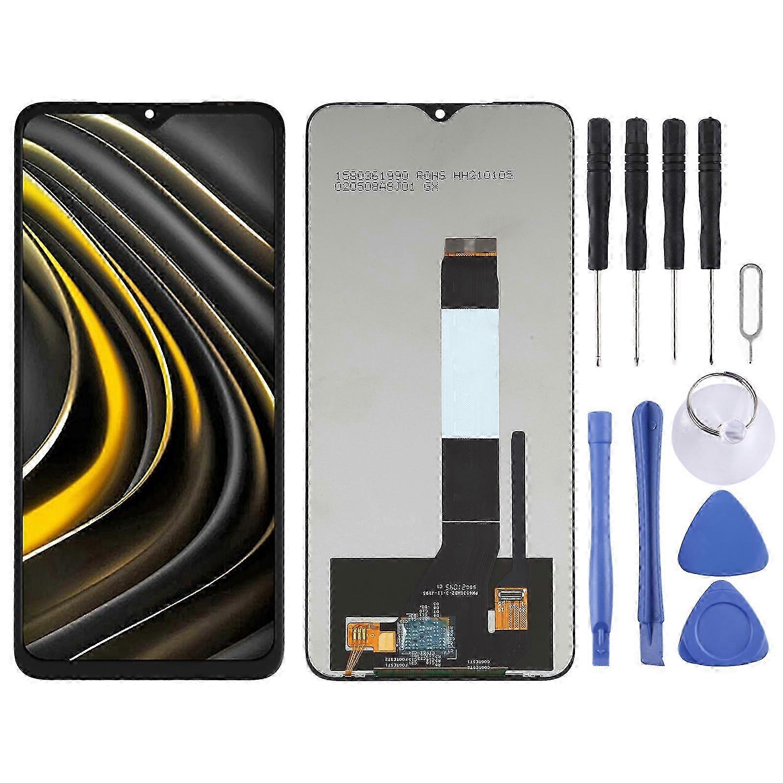 2025 TFT LCD Screen for Xiaomi Redmi Note 9 4G/Poco M3 M2010J19SC M2010J19CG Digitizer Full Assembly with Frame
