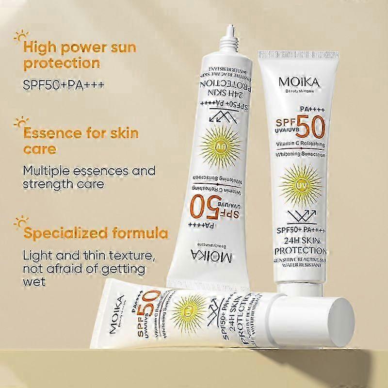 Sunscreen SPF 50, Vitamin C Face Sunscreen Anti-Ageing & Anti-Dark Spot, SPF 50+ PA++++ Lightweight and Refreshing, Broad Spectrum UV Protection for A