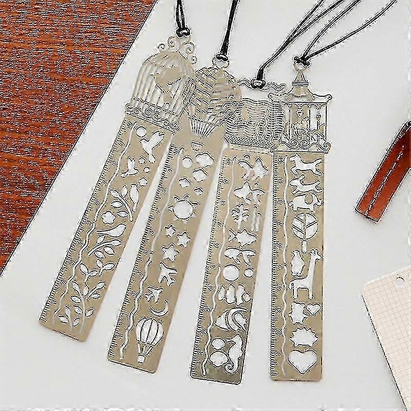 ブックマークかわいい中空金属のしおり定規