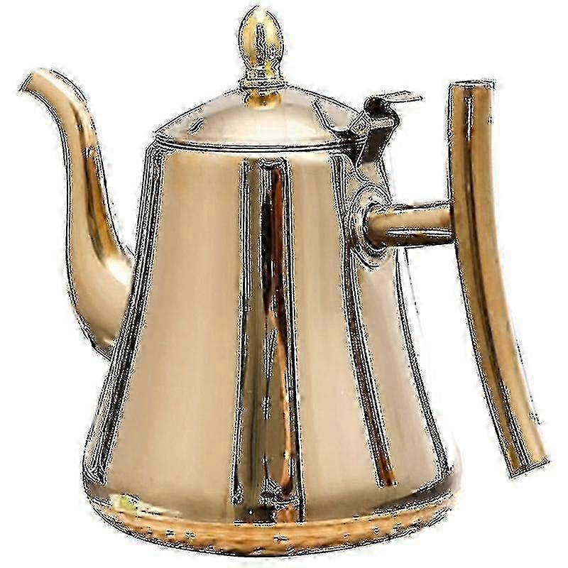 Tetera de acero inoxidable con infusor extraíble, capacidad de 2 litros