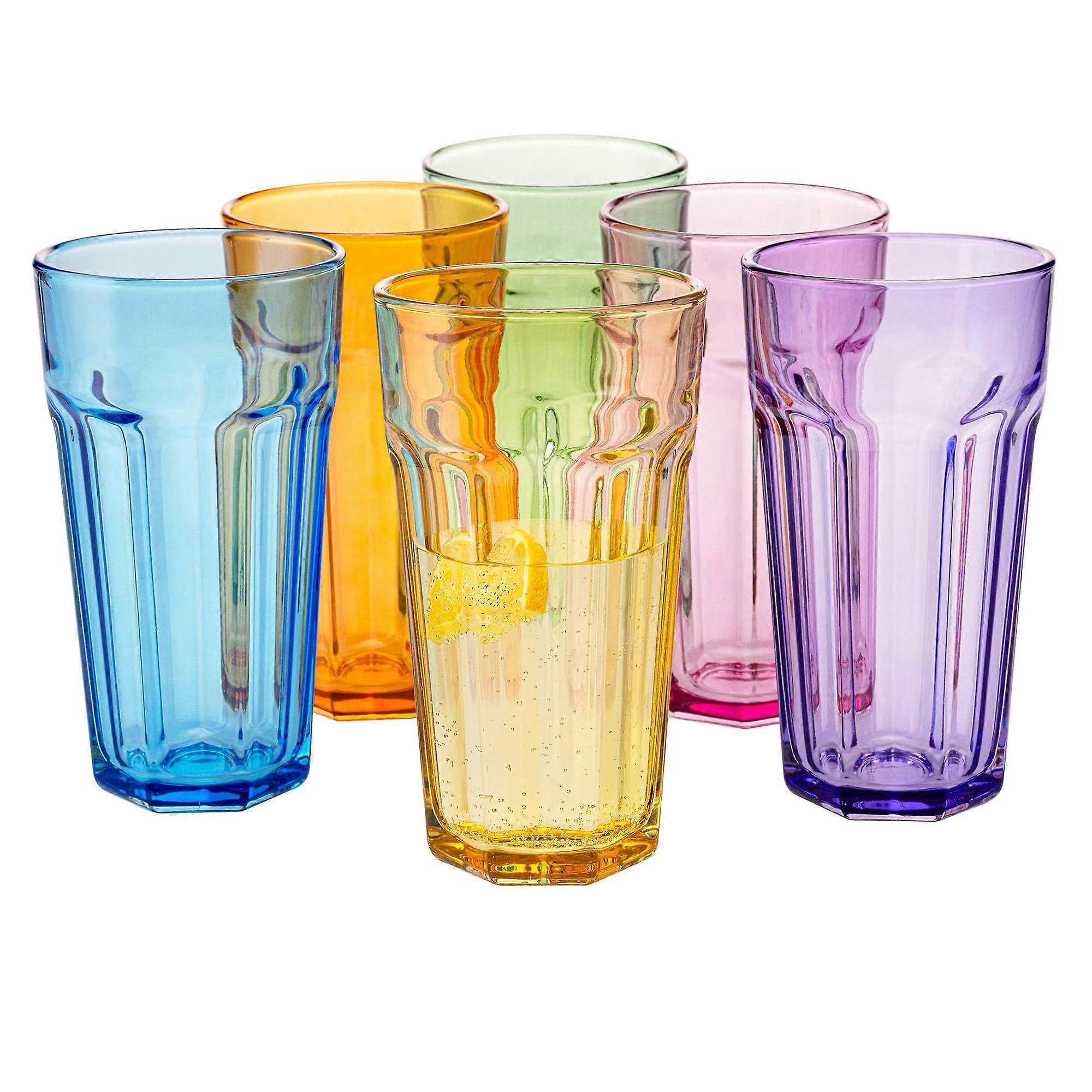Gigi Rainbow Blast Mix Large Drinking Glasses 700 ml Set of 6