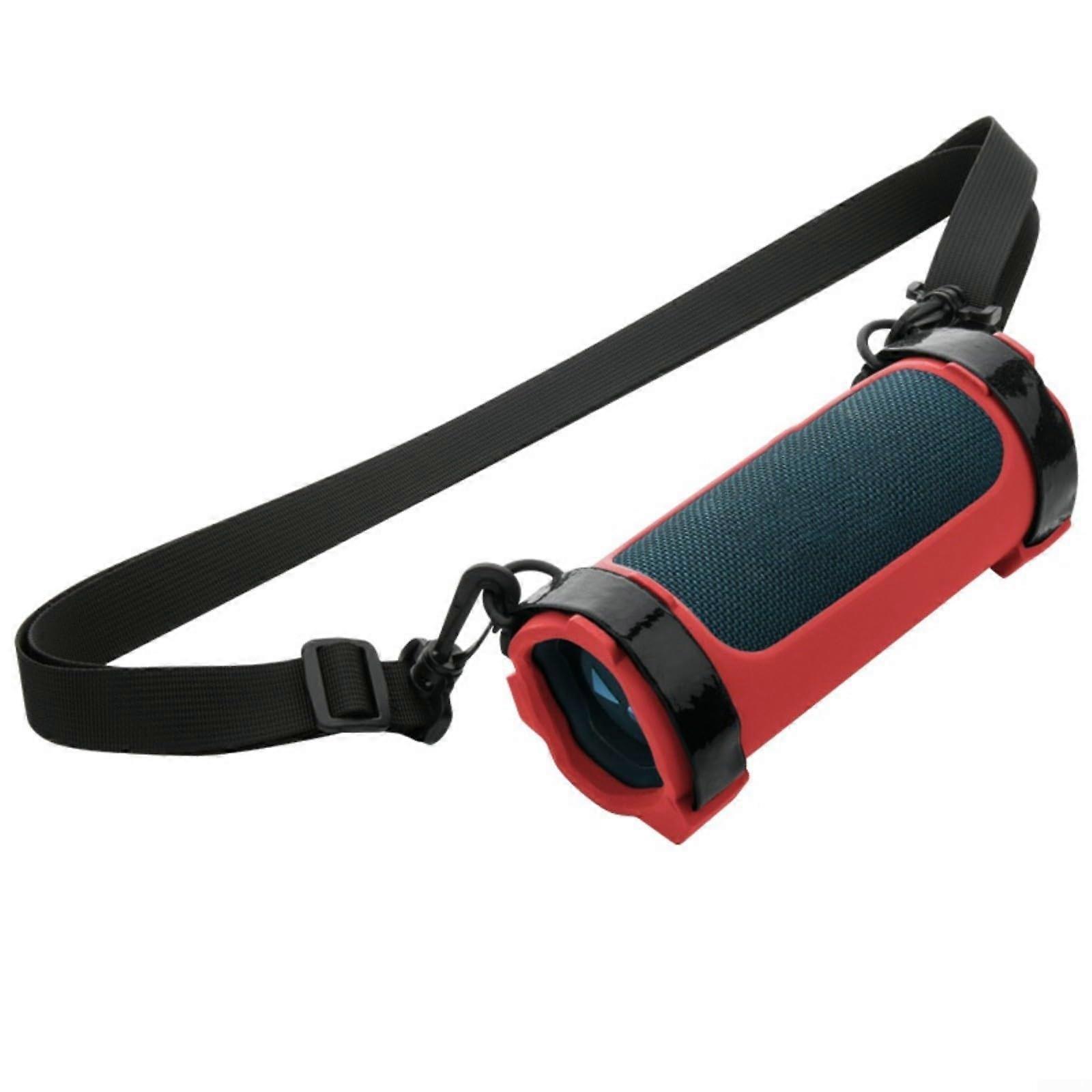 Silicone Speaker Case for JBL Flip 6, Portable Shockproof Scratch-Resistant Cover, Custom Fit for Outdoor Use, Red