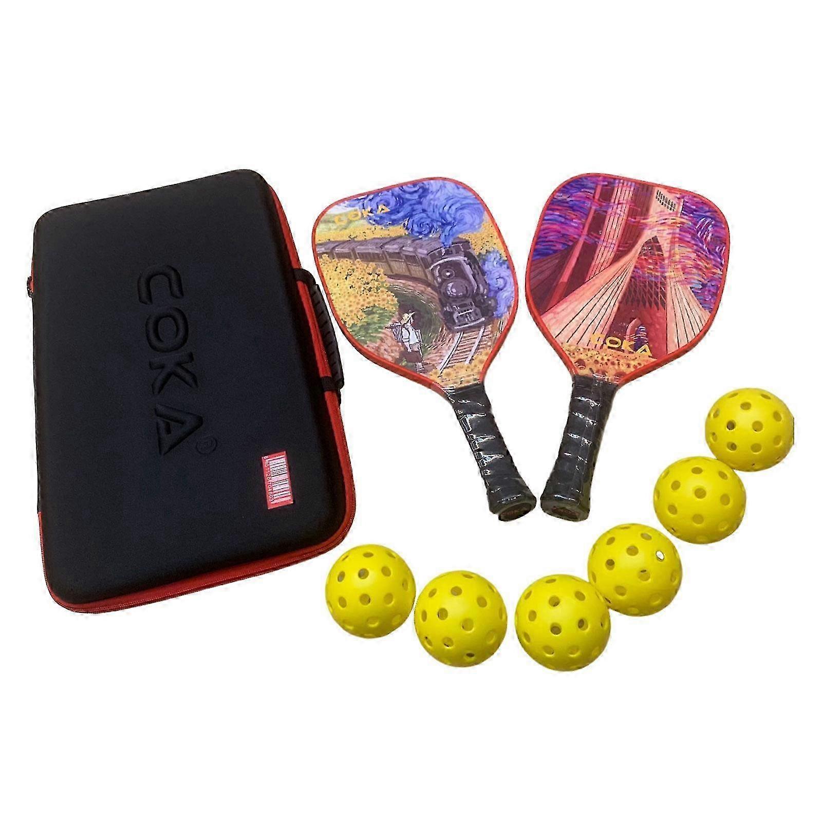 Set of 2 Pickleball Paddles and Racquets Ideal for Home Gym and Outdoor Activities