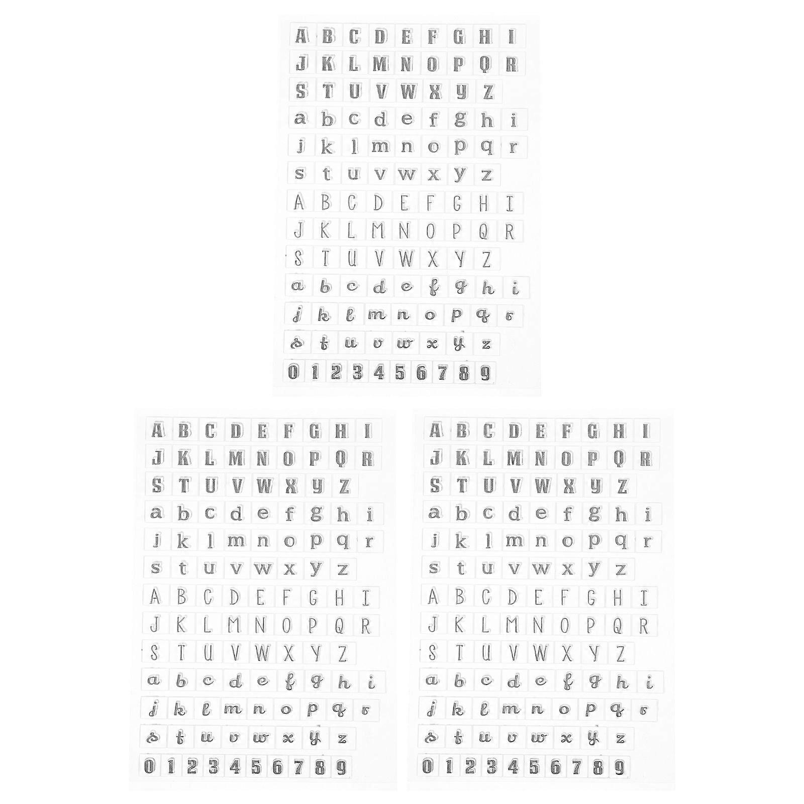Alphabet Number Clear Stamps Diy Card Making Scrapbooking Journaling Planner Decoration Creative Design Crafting Projects 3Pcs