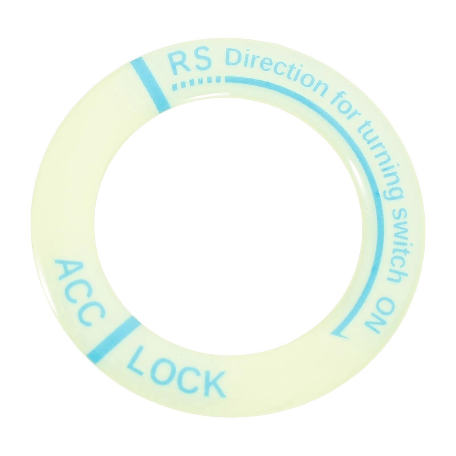 Universal Ignition Button Cover Sticker Protective Cover For Car Stylish Design Night Use Blue 1Pcs