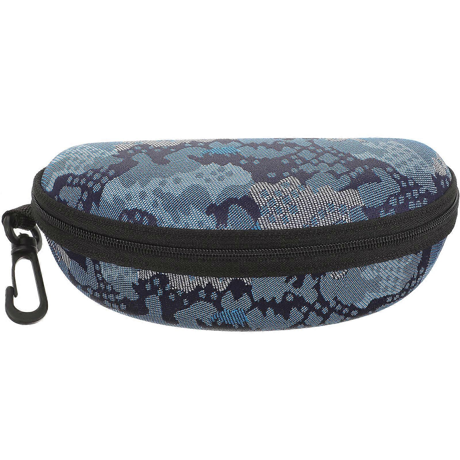Eye Glass Cases Practical Glasses Holder Lake Blue Camouflage 17x7cm Anti-Dropping 1Set