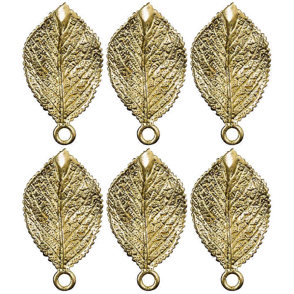Leaf Shape Keyring Pendants Creative Key Chain Charms for Jewelry Making, Handbag & Necklace Crafting Durable & Stylish Accessories Set of 6