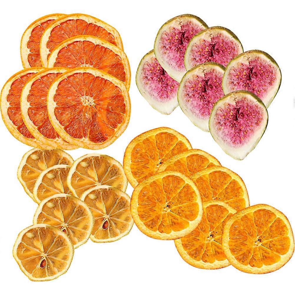 Creative Dried Fig Slices Dried Fruit Slices Multi-Color 5x5cm Rustic Style Simulated Bouquet 1 Bag