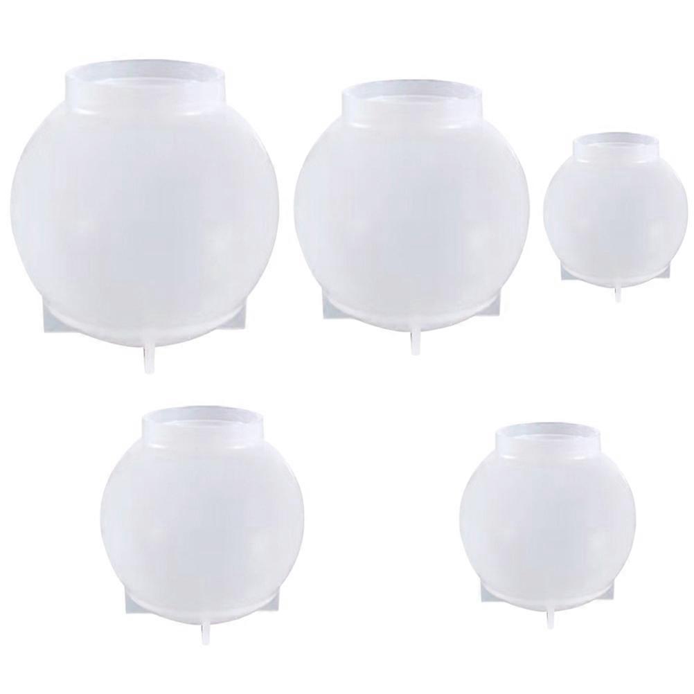 5PCS Sphere Silicone Molds for DIY Crafts, Soap & Candle Making – Durable, Easy to Demold for Unique Home Decor