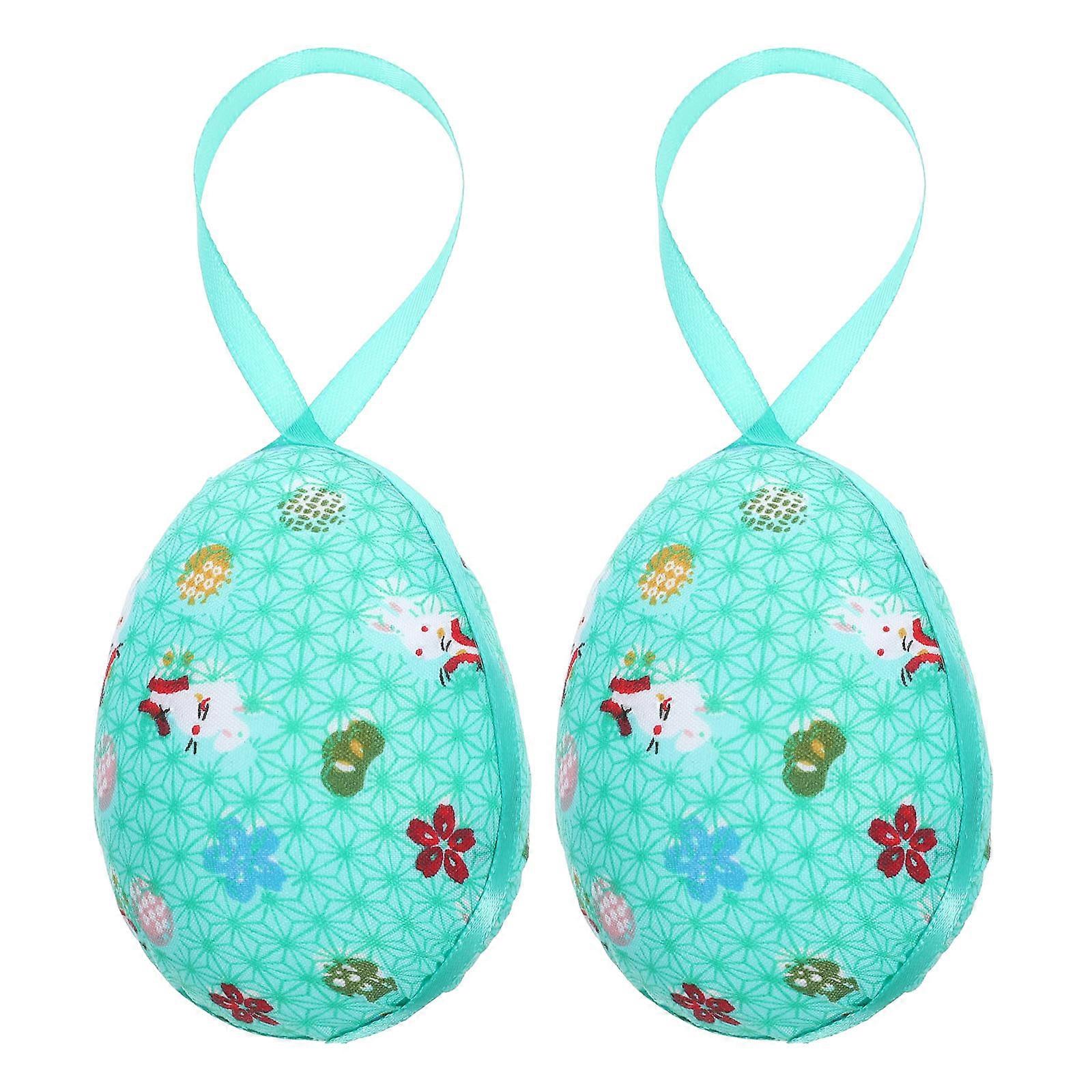 Eggs Toy Easter Hanging Eggs Cloth present For Easter Party And Photography Accessories 2Pcs