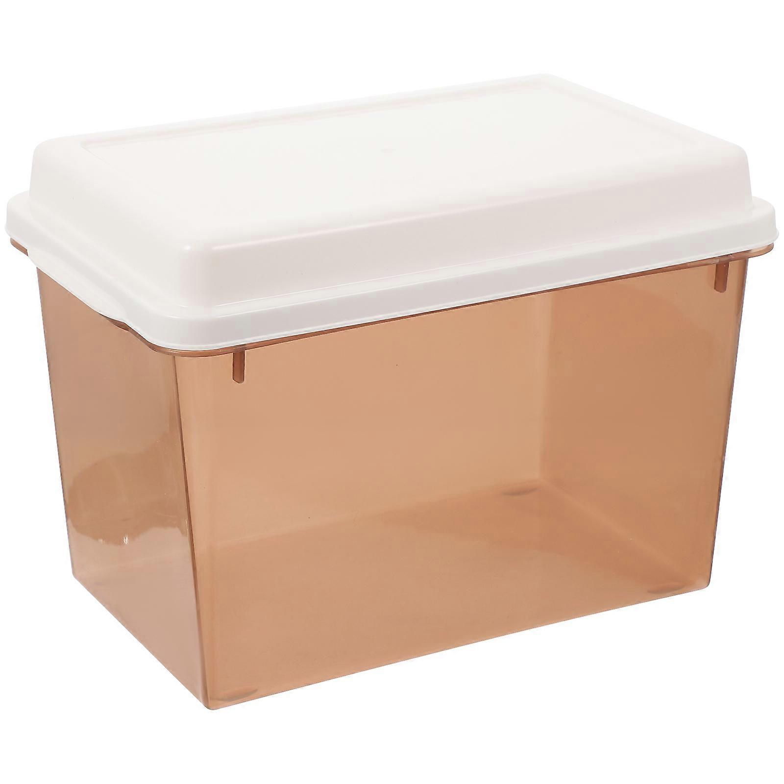 Brown Sealed Storage Box for Home Made of PP Material with Lid 1pc