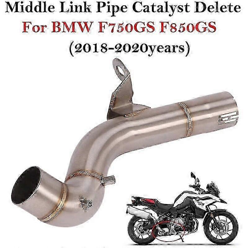 Para BMW F750GS F850GS F750 GS 2018 2019 2020 Motocicleta modificada Escape Muffler Enhance Exhaust Middle Link Pipe Catalyst Delete