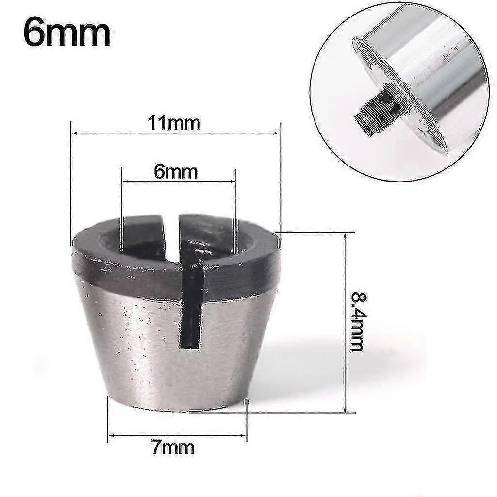 6mm 6.35mm 8mm προσαρμοστής τσοκ κολεκτίβας που χαράσσουν την ηλεκτρική αιχμή υψηλής ακρίβειας μηχανών δρομολογητή