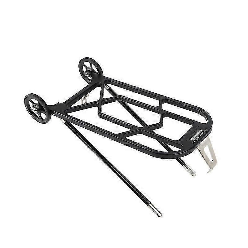 for Folding Bicycle Rear Shelf Aluminum Alloy with Easy Wheel Folding Bicycle Rear Rack