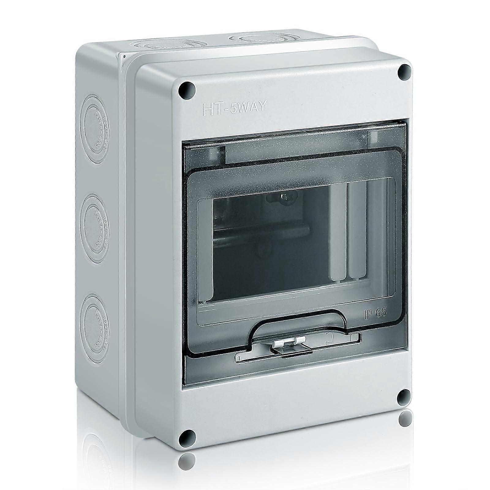 Waterproof Outdoor Electrical Box, IP65 Surface Mounted Distribution Box, 5 MODULE