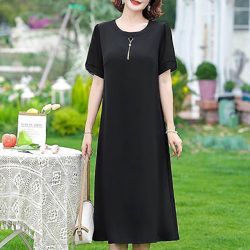 Summer Elegant Dresses for Women Luxury Short Sleeve Long Dress Woman  Vintage Clothes | Fruugo UK
