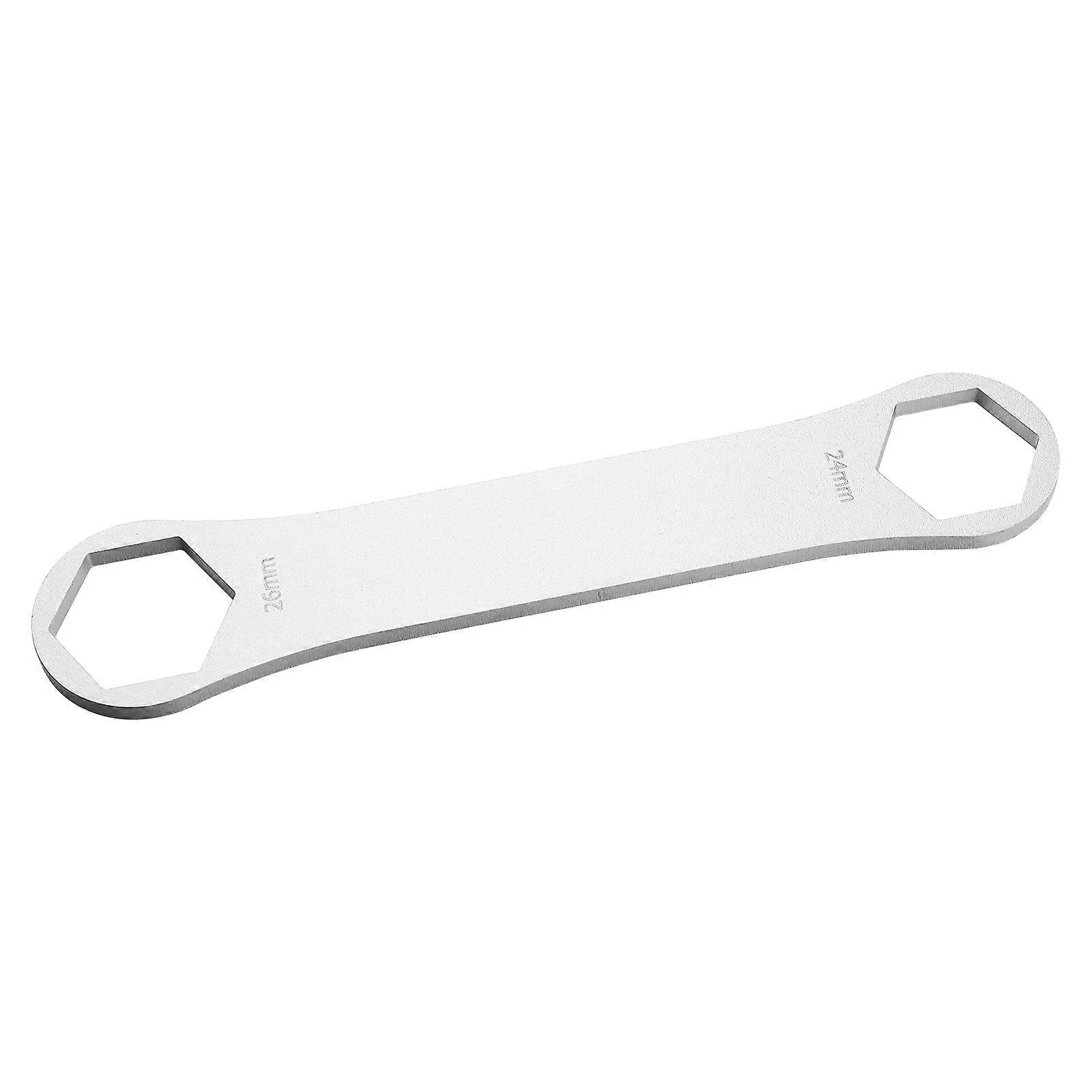 Stainless Steel Front Fork Wrench for Mountain Bike Repair – Double Head Design for Easy Wheel Assembly, Durable Tool for Mechanics & DIY Enthusiasts