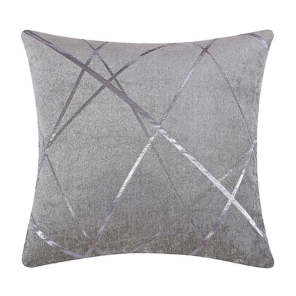 Silver Grey Luxury Velvet Cushion Cover, Cozy Accent Pillow, Best Decorative Square