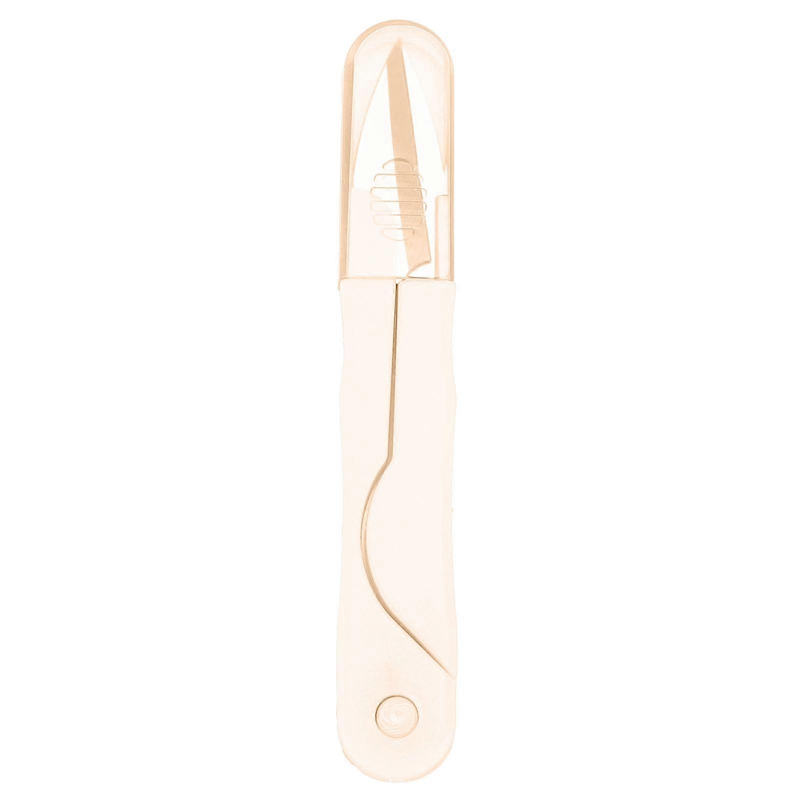 Mini Portable Stainless Steel Sewing Scissors with Cover for Home Sewing, DIY and Crafts, White