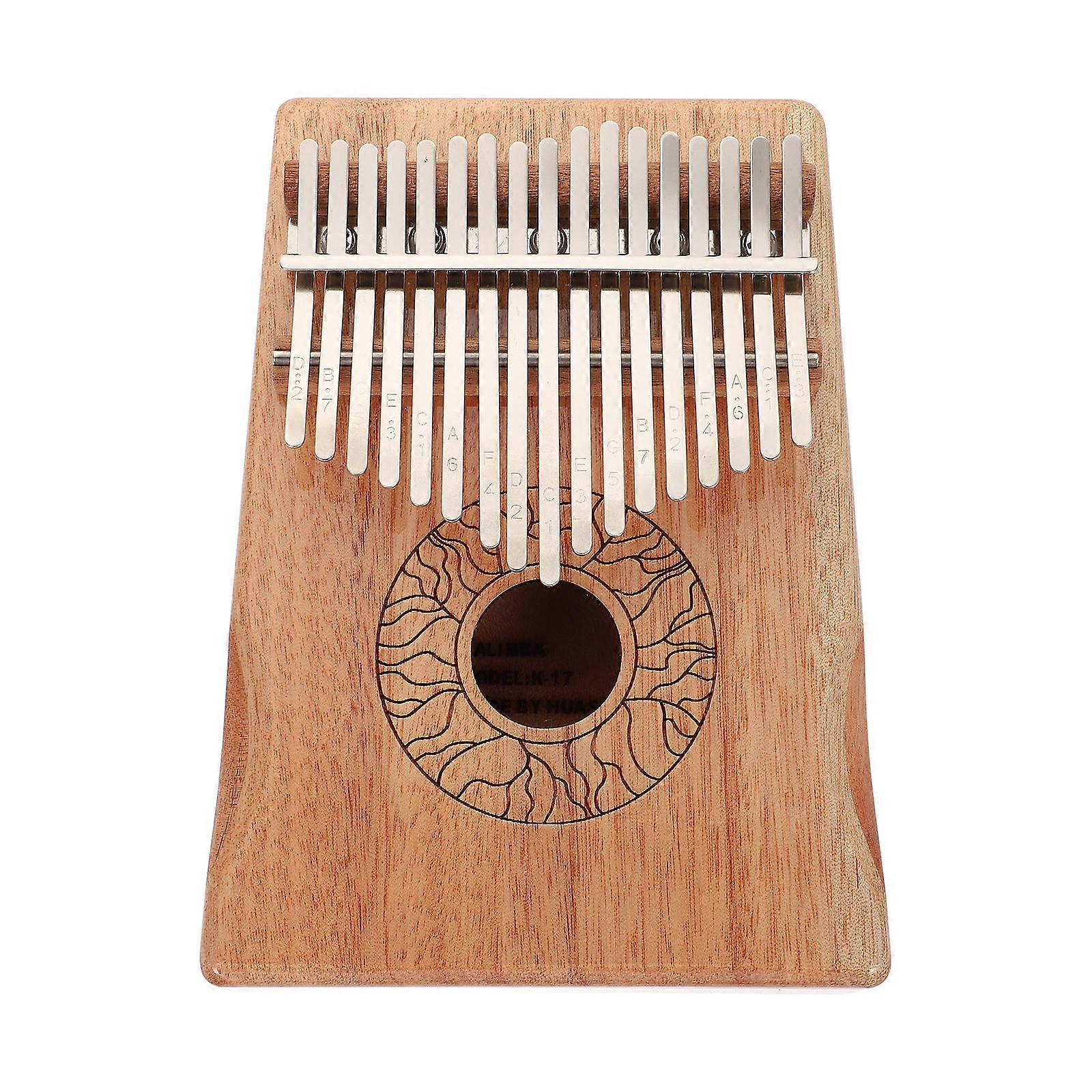 Portable Kalimba Musical Instrument Stylish Design Arc Brown 1Set Finger Exercise