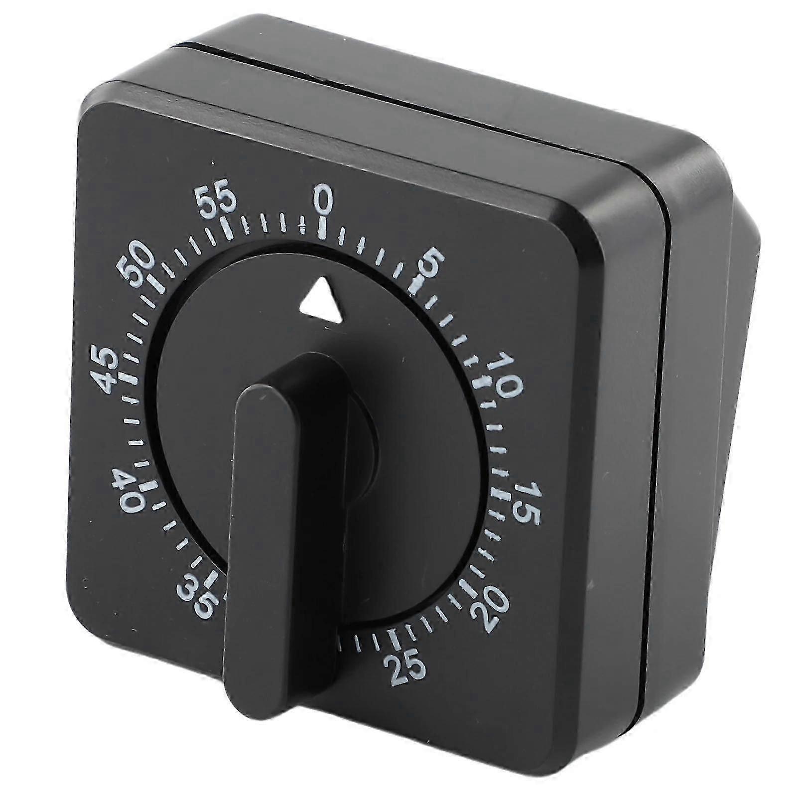 Classic Cube Kitchen Timer - 60 Minute Mechanical Countdown Stopwatch for Cooking, Durable Plastic, No Batteries Required