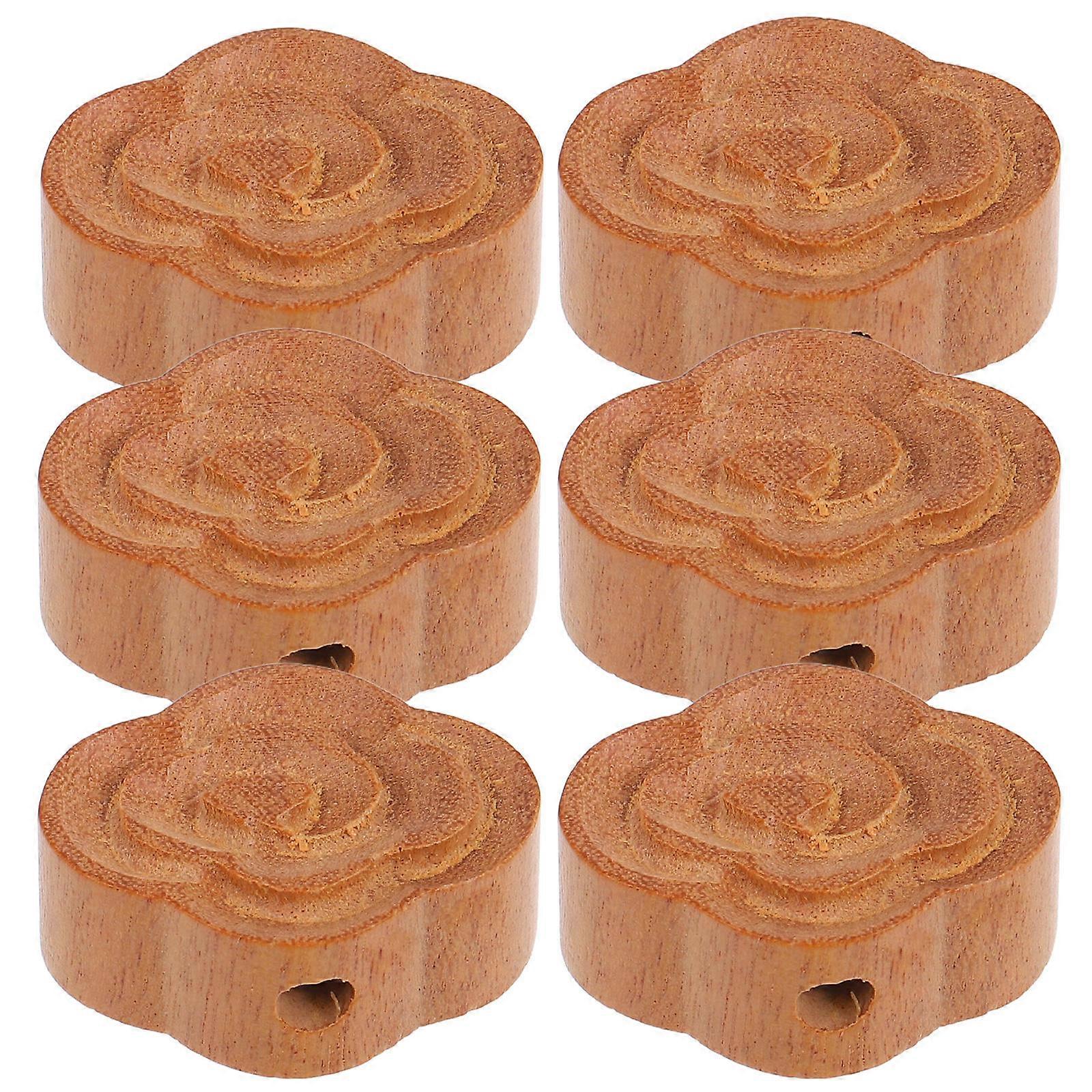 Peach Wood Keychain Pendants Cloud Shape for Hanging Ornament present Giving 1.60X1.30X0.70CM 6Pcs